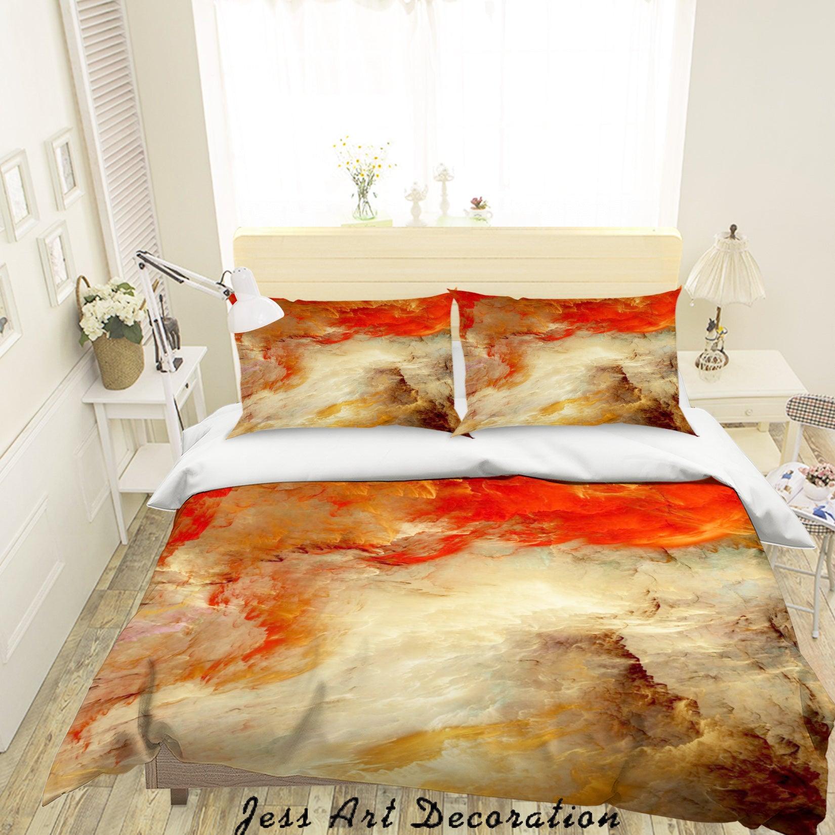 3D Watercolor Fog Mountain Quilt Cover Set Bedding Set Pillowcases 40- Jess Art Decoration