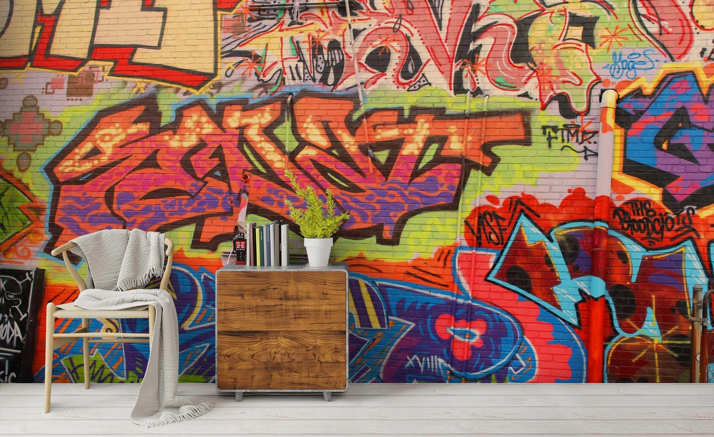 3D Street Graffiti Wall Mural Wallpaper sww 238- Jess Art Decoration