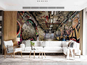 3D Street Abstract Graffiti Wall Mural Wallpaper SWW5093- Jess Art Decoration