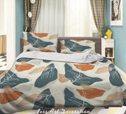 3D Abstract Geometric Leaf Pattern Quilt Cover Set Bedding Set Duvet Cover Pillowcases 121 LQH- Jess Art Decoration