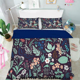 3D Color Leaves Flowers Pattern Quilt Cover Set Bedding Set Pillowcases  165- Jess Art Decoration