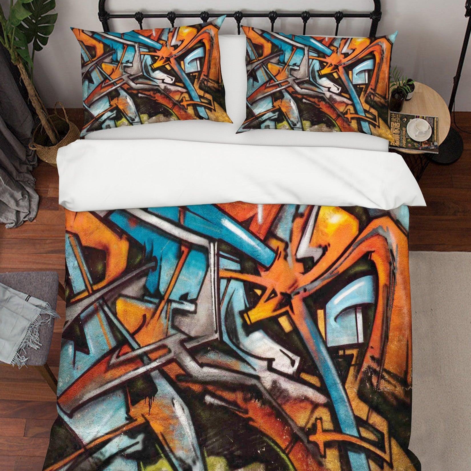 3D Graffiti Quilt Cover Set Bedding Set Pillowcases 05- Jess Art Decoration