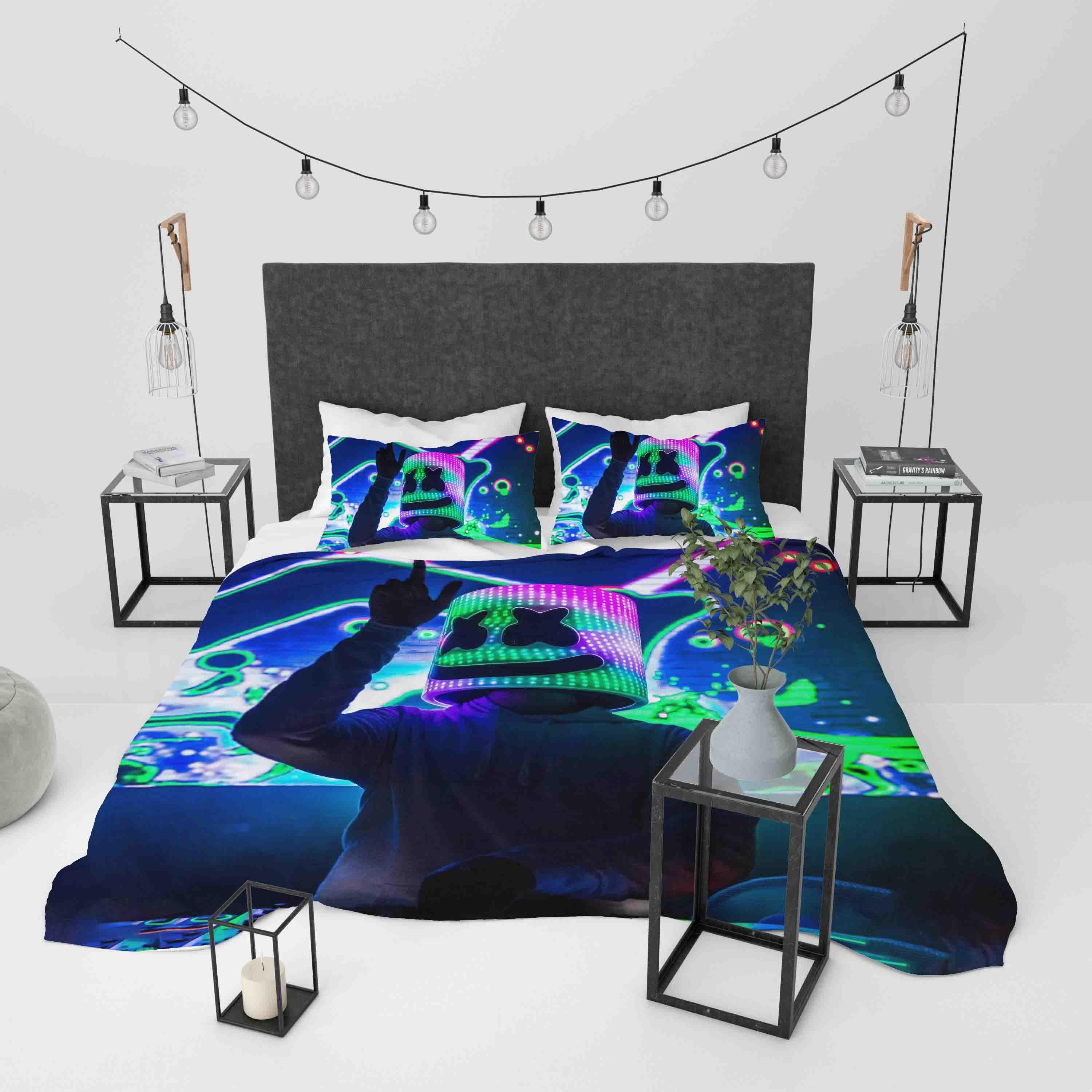 3D Marshmallow Rock Band Quilt Cover Set Bedding Set Duvet Cover Pillowcases JN 1194- Jess Art Decoration