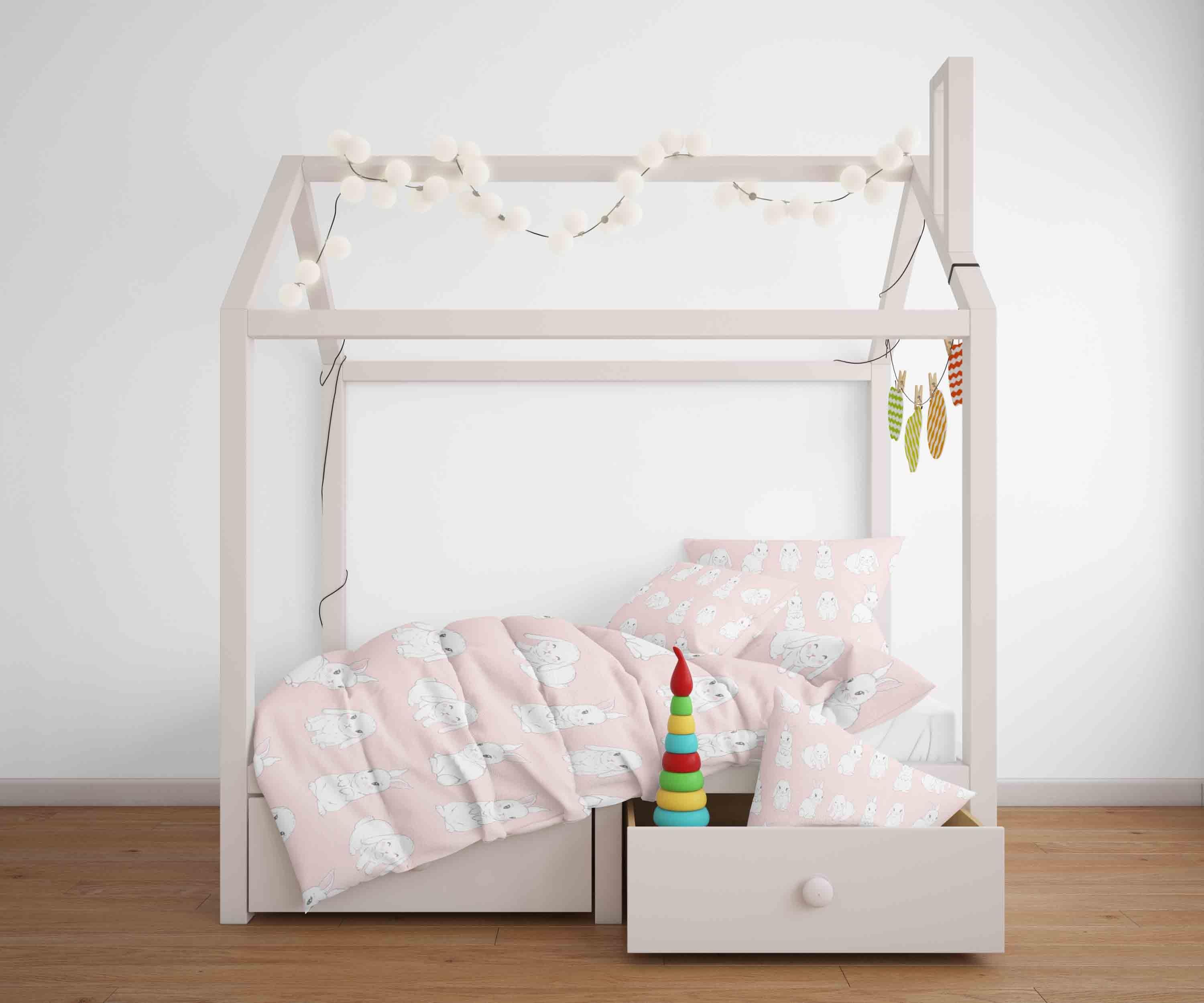 3D Pink Rabbit Quilt Cover Set Bedding Set Pillowcases 21- Jess Art Decoration