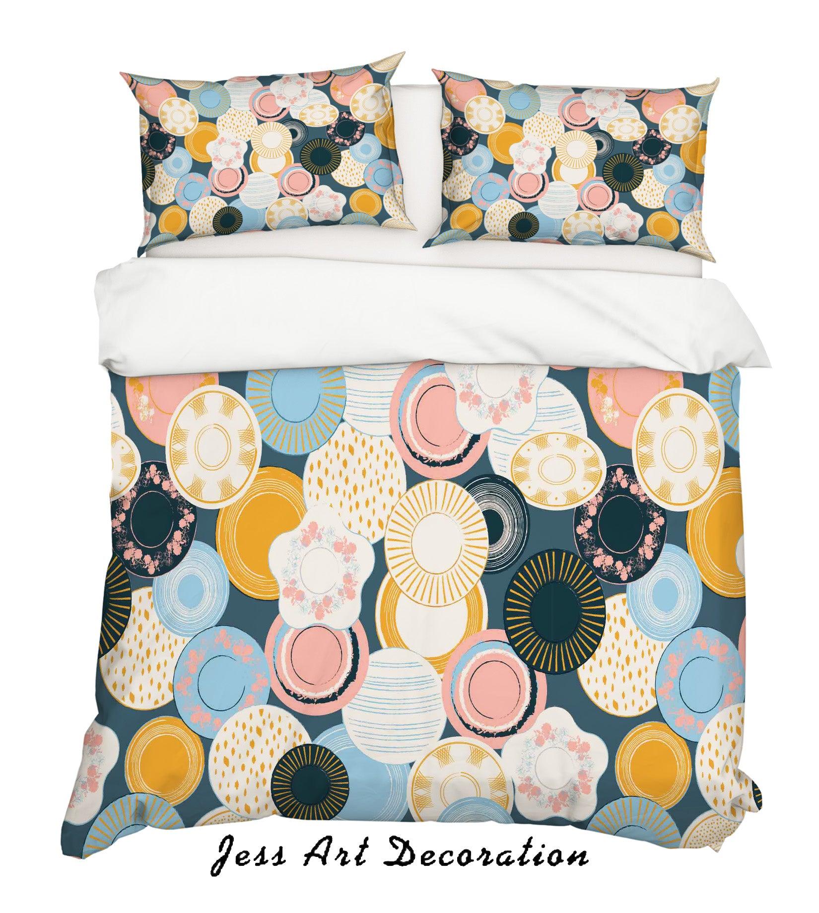 3D Cartoon Plate Pattern Quilt Cover Set Bedding Set Pillowcases 146- Jess Art Decoration