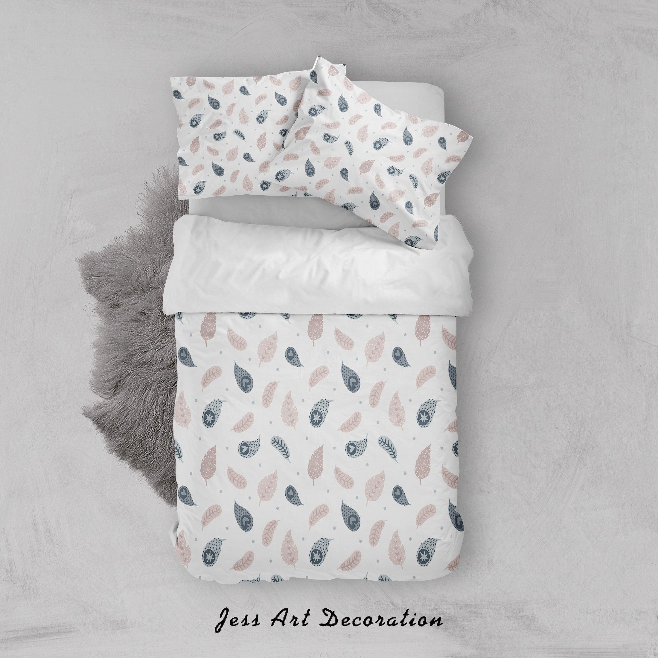 3D White Feathers Quilt Cover Set Bedding Set Duvet Cover Pillowcases SF54- Jess Art Decoration