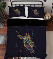 3D Black Skateboarder Skateboard Quilt Cover Set Bedding Set Pillowcases 27- Jess Art Decoration