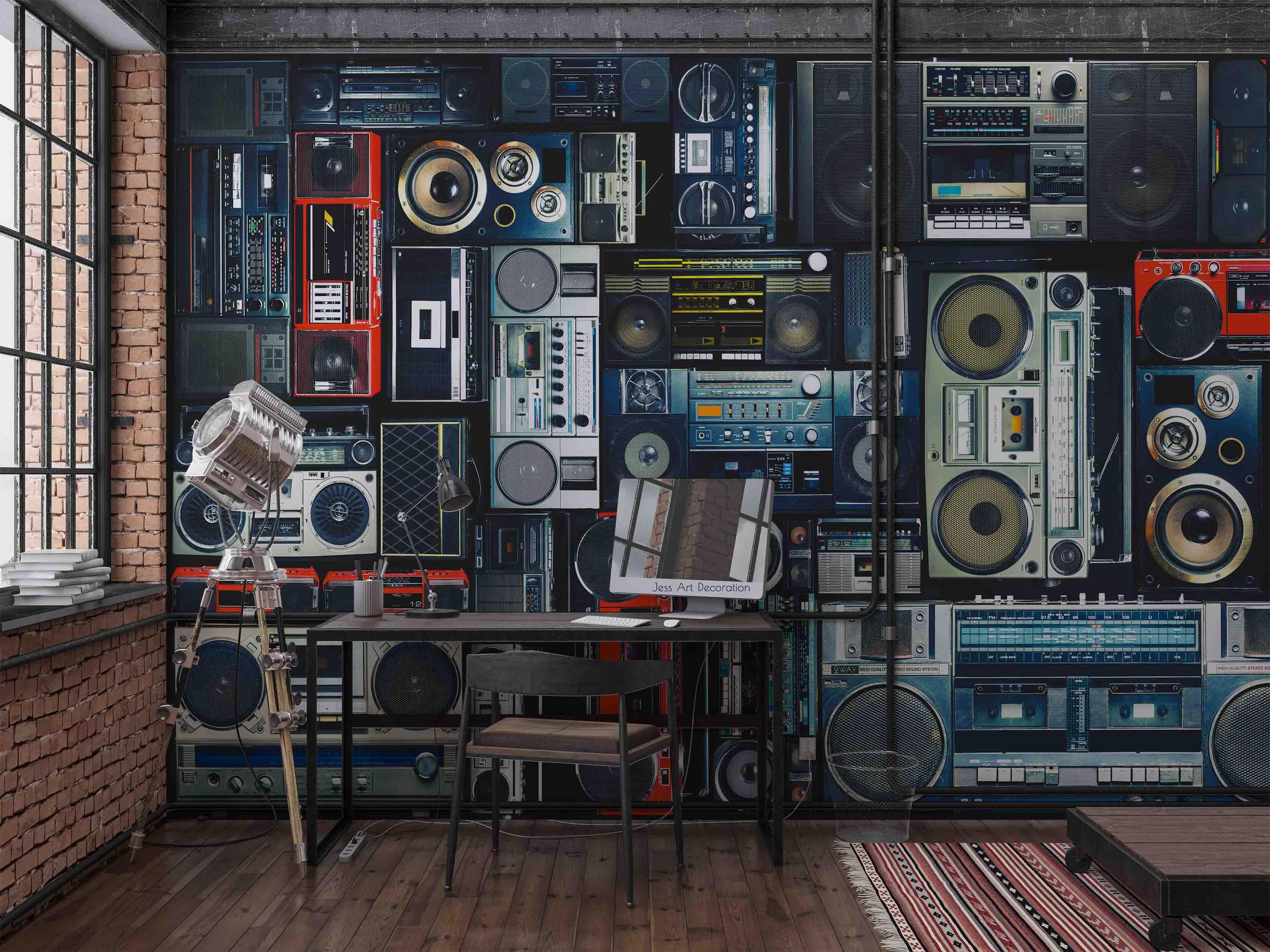 3D Old Recorder Wall Mural Wallpaper sww 234- Jess Art Decoration