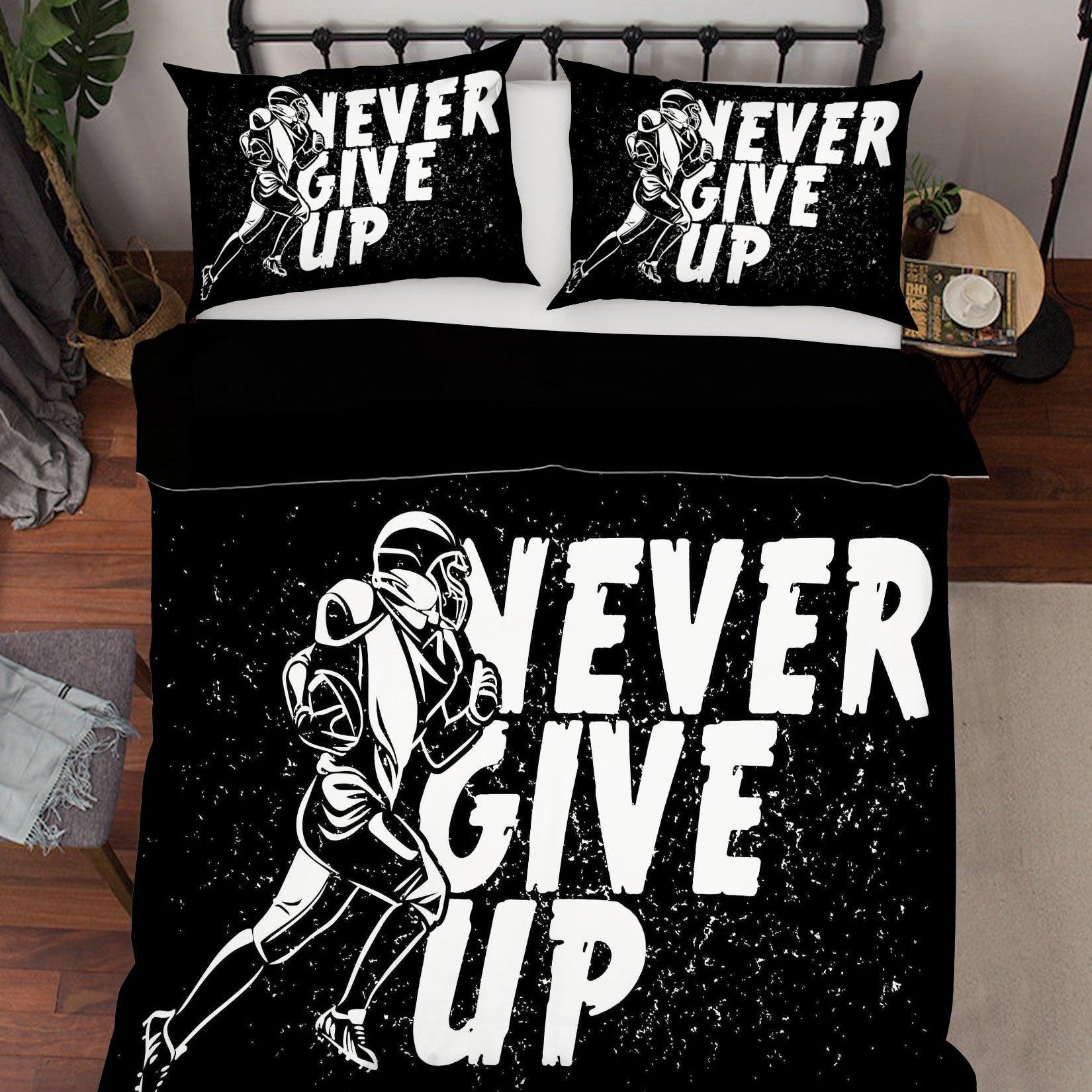 3D American Football Player Quilt Cover Set Bedding Set Pillowcases 93- Jess Art Decoration