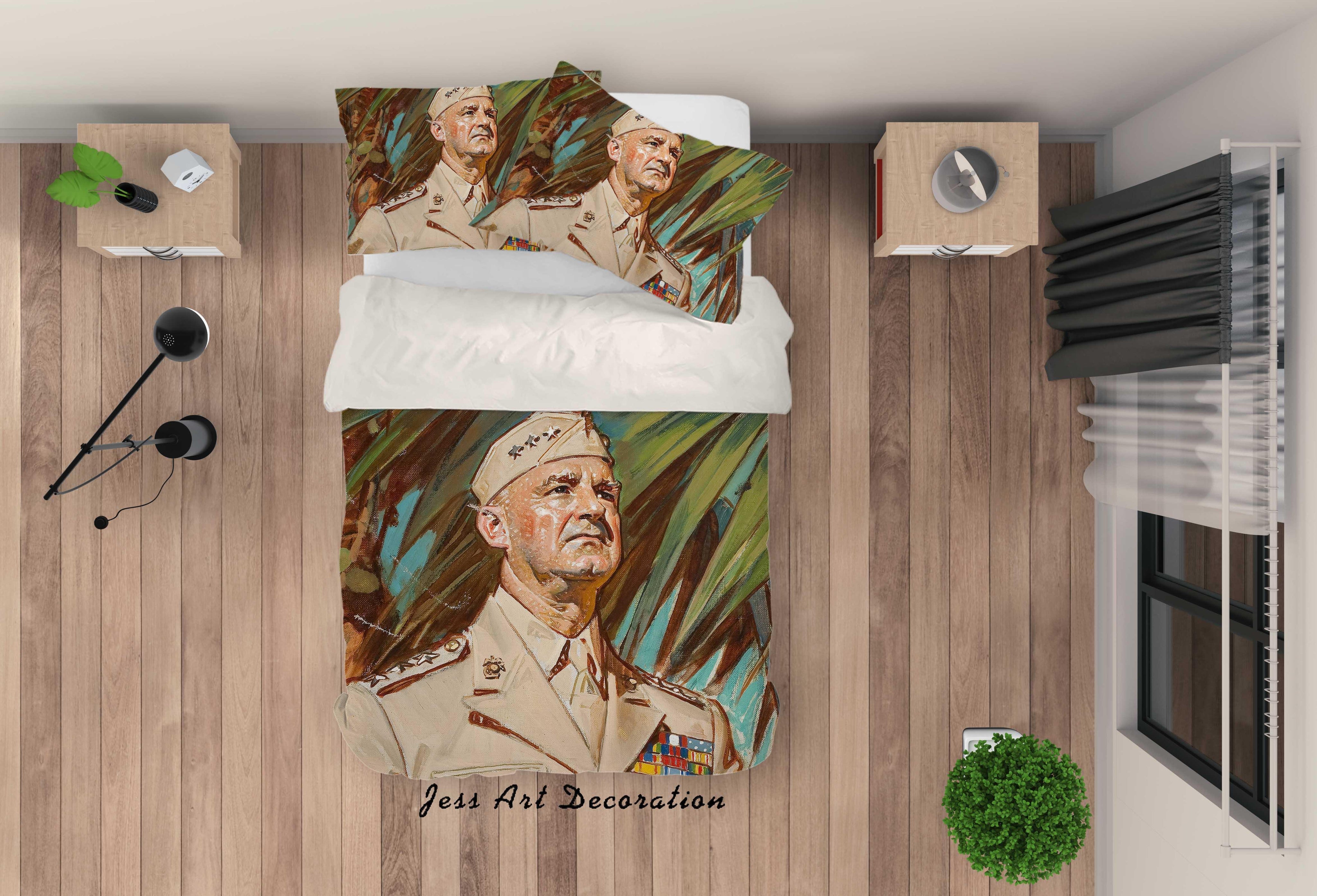 3D Retro Joseph Christian Oil Painting Quilt Cover Set Bedding Set Pillowcases 72- Jess Art Decoration