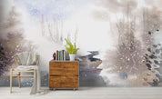 3D Snow Forest Scenery Wall Mural Wallpaper 65- Jess Art Decoration