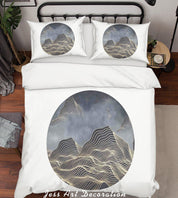 3D White Circle Mountains Quilt Cover Set Bedding Set Pillowcases 109- Jess Art Decoration