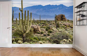 3D Mountain Cactus Landscape Wall Mural Wallpaper LQH 82- Jess Art Decoration