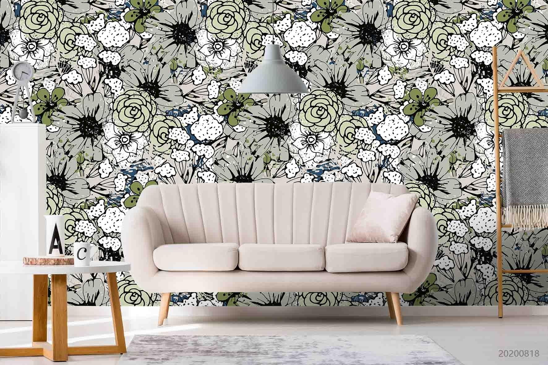 3D Vintage Floral Pattern Wall Mural Wallpaper LXL 1166- Jess Art Decoration