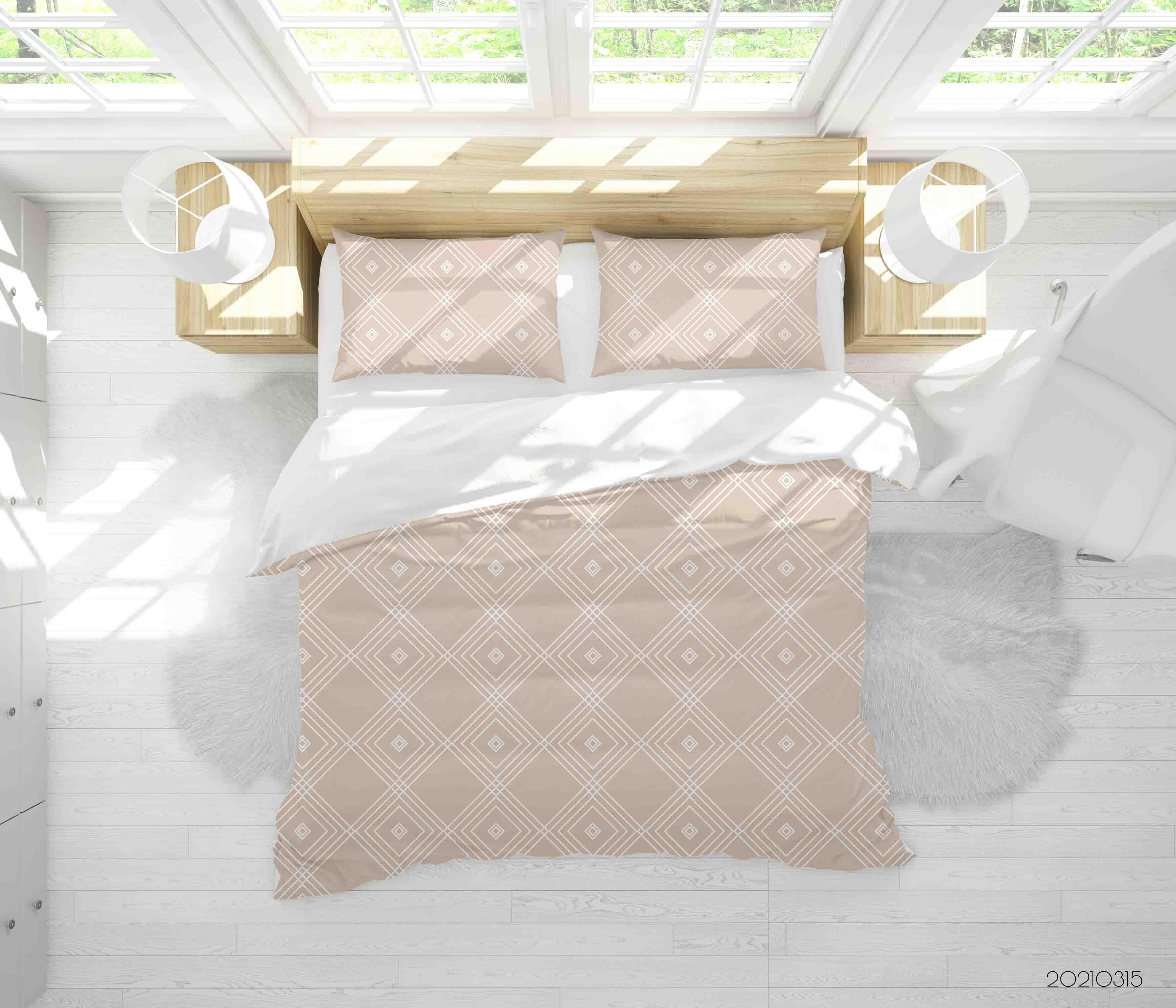 3D Abstract Geometric Art Decoration Quilt Cover Set Bedding Set Duvet Cover Pillowcases 234- Jess Art Decoration