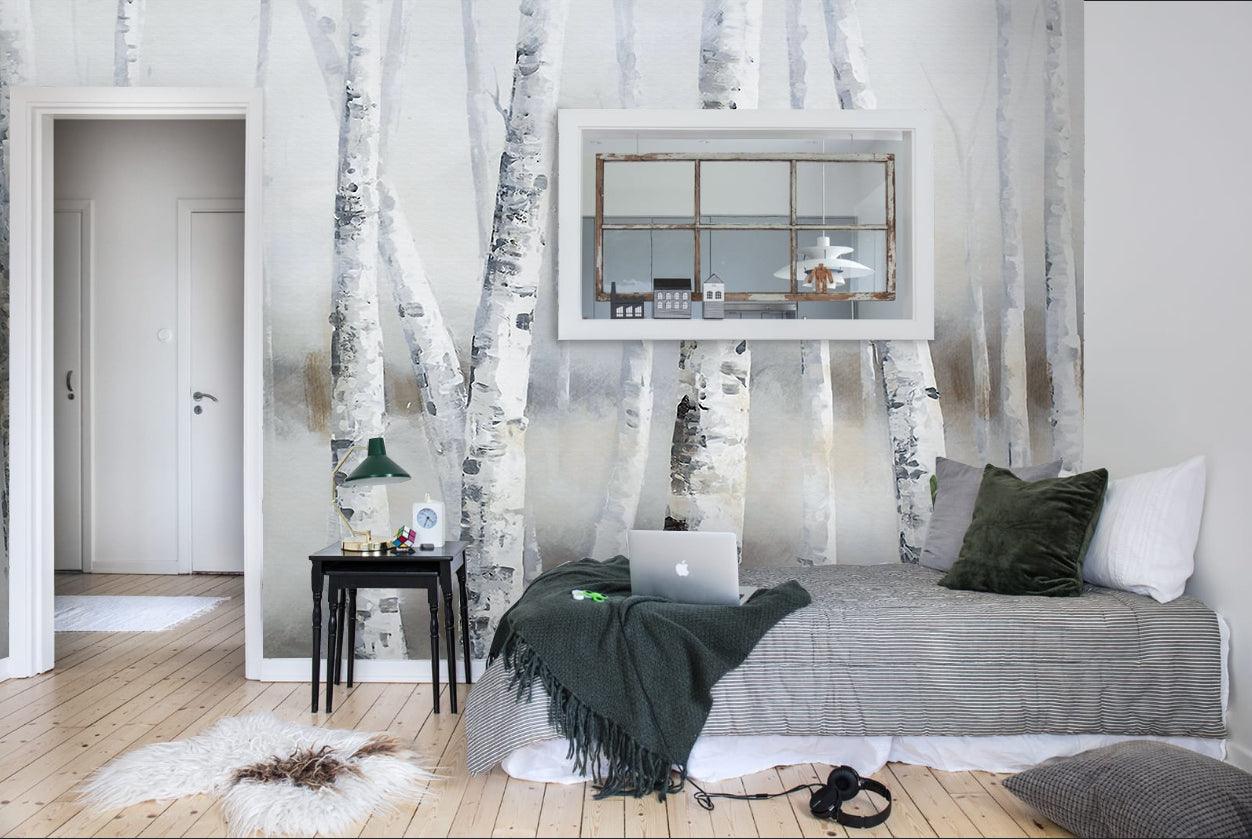 3D birch forest wall mural wallpaper 22- Jess Art Decoration