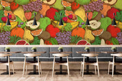 3D Fruits Pomegranate Grapes Banana Pineapple Wall Mural Wallpaper SF 08- Jess Art Decoration