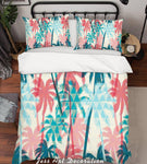 3D Pink Coconut Tree Quilt Cover Set Bedding Set Pillowcases 134- Jess Art Decoration