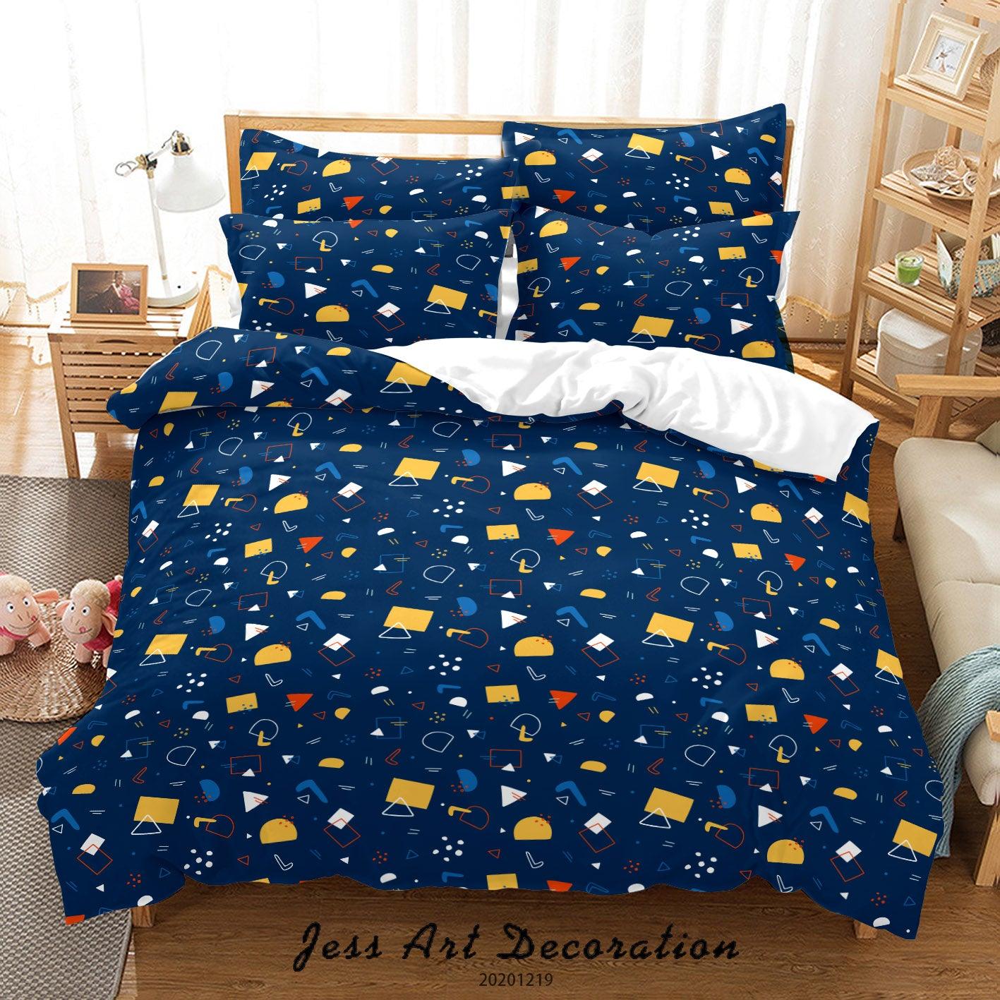 3D Abstract Geometric Pattern Quilt Cover Set Bedding Set Duvet Cover Pillowcases 96- Jess Art Decoration