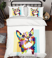 3D White Cat Quilt Cover Set Bedding Set Pillowcases 13- Jess Art Decoration