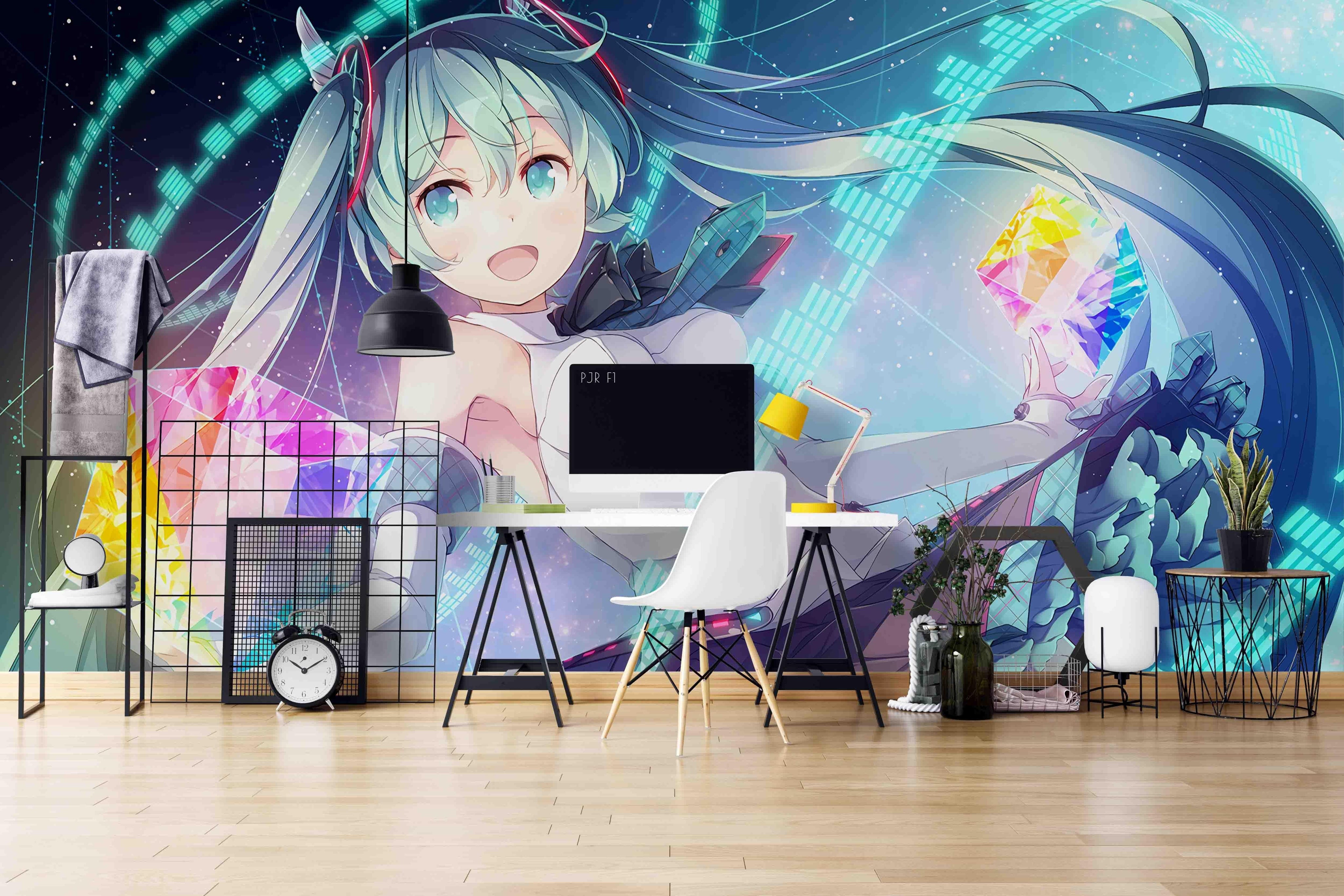 3D Magic Anime Girl magic anime girl mural wall mural wallpaper for teen room - view 3