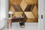 3D Retro Wooden Geometric Wall Mural Wallpaper 29- Jess Art Decoration