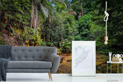 3D Nature Forests Scenery Stream Plant Wall Mural Wallpaper SWW239- Jess Art Decoration