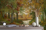 3D Autumn Forest Oil Painting  Wall Mural Wallpaper 67- Jess Art Decoration