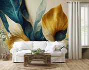 3D Vintage Gold Leaf Wall Mural Wallpaper GD 1829- Jess Art Decoration