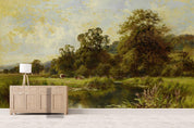 3D landscape oil painting forest grassland river wall mural wallpaper 59- Jess Art Decoration