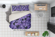 3D Purple Floral Quilt Cover Set Bedding Set Duvet Cover Pillowcases 167- Jess Art Decoration