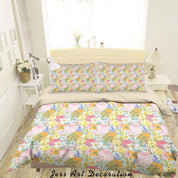 3D Vintage Floral Quilt Cover Set Bedding Set Duvet Cover Pillowcases WJ 1535- Jess Art Decoration