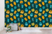3D Cartoon Monster Pattern Wall Mural Wallpaper A367 LQH- Jess Art Decoration