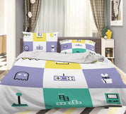 3D Purple Cartoon Pattern Quilt Cover Set Bedding Set Pillowcases 22- Jess Art Decoration