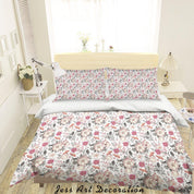 3D Vintage Floral Quilt Cover Set Bedding Set Duvet Cover Pillowcases WJ 1520- Jess Art Decoration