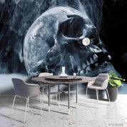 3D Skull Moon dark skull moon fantasy mural wall mural wallpaper for bedroom - view 2