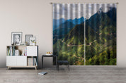 3D Sky Mountain Peak Landscape Curtains and Drapes LQH 301- Jess Art Decoration