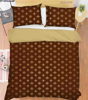 3D Abstract Golden Decoration Quilt Cover Set Bedding Set Duvet Cover Pillowcases 284- Jess Art Decoration