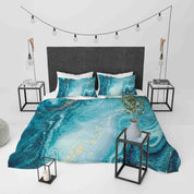 3D Blue Marble Pattern Quilt Cover Set Bedding Set Duvet Cover Pillowcases JN 1191- Jess Art Decoration
