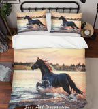 3D Horse Quilt Cover Set Bedding Set Pillowcases  46- Jess Art Decoration