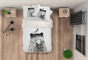 3D White Bear Bird Quilt Cover Set Bedding Set Pillowcases 45- Jess Art Decoration