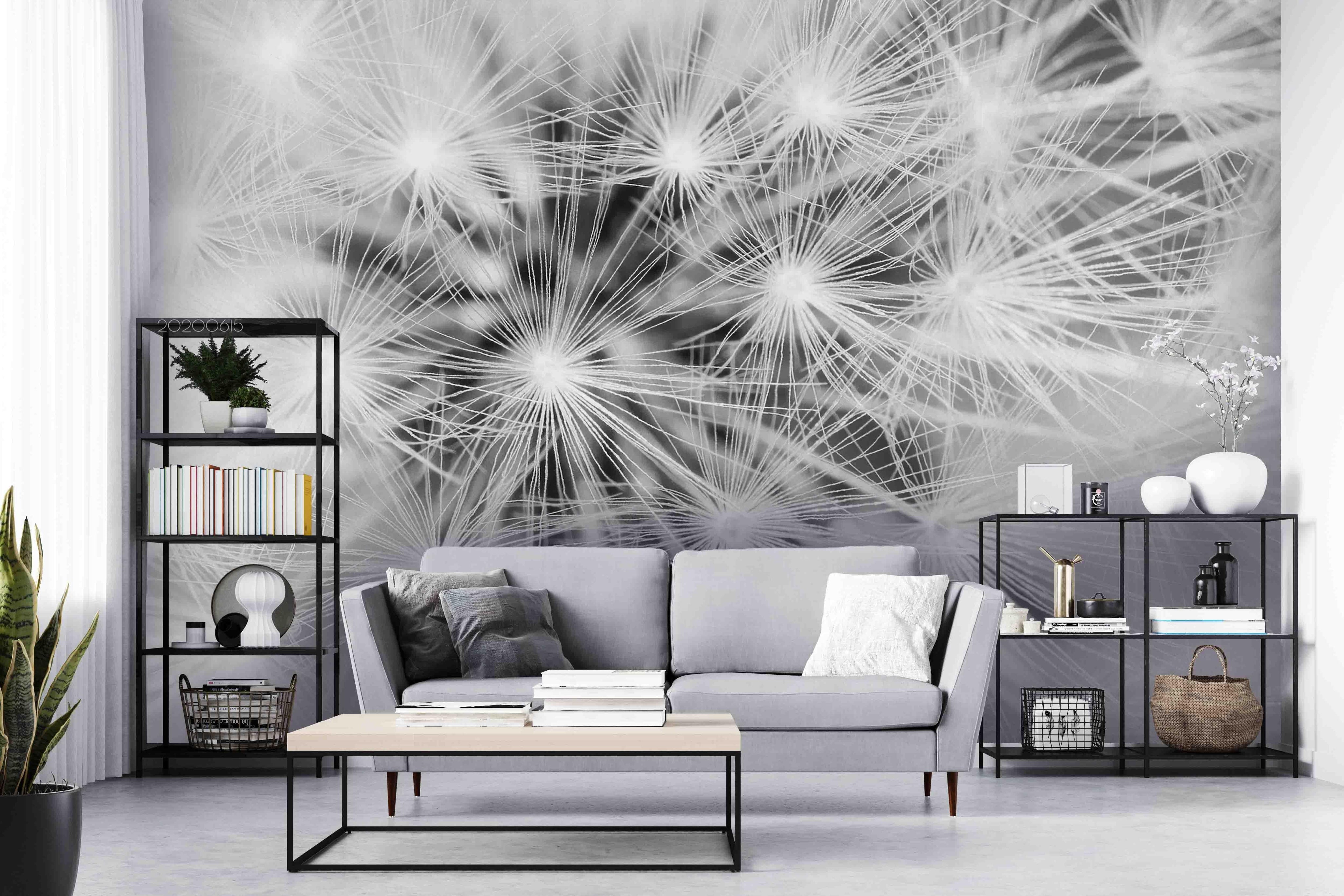3D Dandelion Pattern Wall Mural Wallpaper A016 LQH- Jess Art Decoration