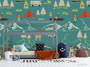 3D Camping Tourism Wall Mural Wallpaper LQH 125- Jess Art Decoration