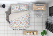 3D Hand Drawn Colorful Rainbow Heart Pattern Quilt Cover Set Bedding Set Duvet Cover Pillowcases LXL- Jess Art Decoration