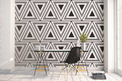3D Black Triangle Wall Mural Wallpaper 179- Jess Art Decoration
