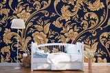 3D Gold Flower Pattern Wall Mural Wallpaper 15- Jess Art Decoration