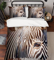 3D Zebra Quilt Cover Set Bedding Set Duvet Cover Pillowcases SF89- Jess Art Decoration