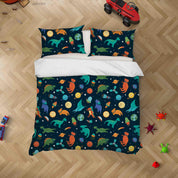 3D Cute Dinosaurs Space Funny Pattern Quilt Cover Set Bedding Set Duvet Cover Pillowcases WJ 1858- Jess Art Decoration