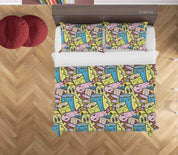 3D Color Monster Doodle Quilt Cover Set Bedding Set Duvet Cover Pillowcases 39- Jess Art Decoration