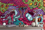 3D Abstract Wolf Graffiti Wall Mural Wallpaper 286- Jess Art Decoration